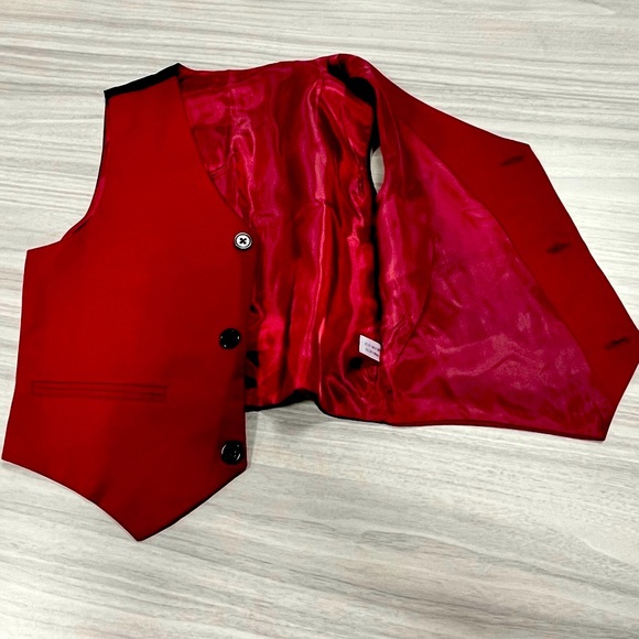 Boys Jacquard 3 Pieces Kids Slim Fit Suit - Picture 4 of 10